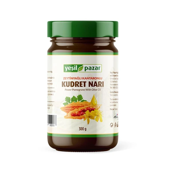 Yeşil Pazar Zeytinyağlı Kantaronlu Kudret Narı 300 GR