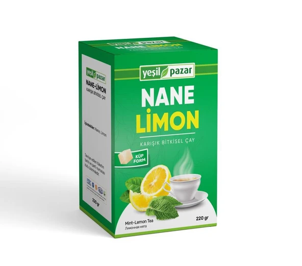 Yeşil Pazar Nane Limon Küp Çay 220 Gr