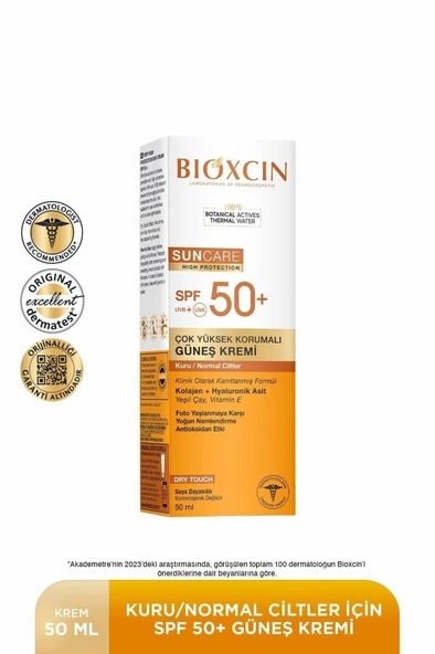 Bıoxcın Sun Care Spf 50 Çok Yüksek Korumalı Güneş Kremi Kuru Ve Normal Cilt 50 ML