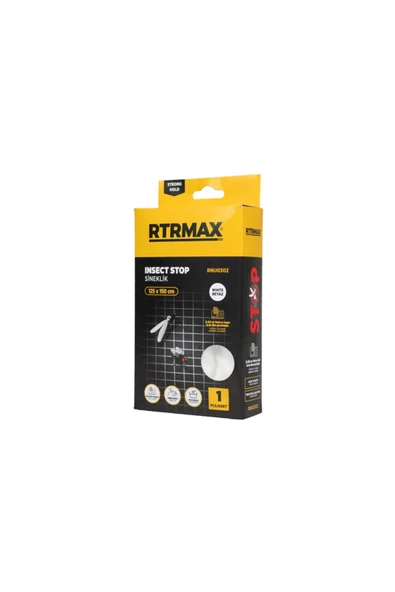 Rtrmax  Sineklik - Fiber Tül Yapışkanlı, Cırtcırtlı, Yıkanabilir Sineklik 125x150 Cm