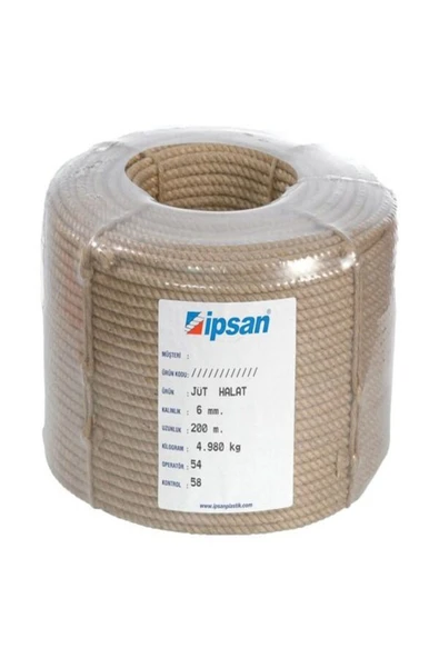 İpsan  Jüt Halat Kendir İp 6 mm. 25 mt.