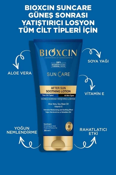 Bioxcin After Sun Güneş Sonrası Yatıştırıcı Losyon Aloe Vera Vitamin E 200 Ml - 3
