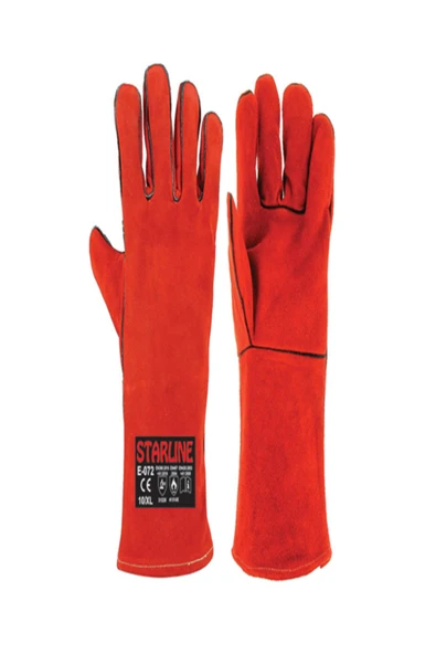 Starline  Starlıne E-72 Kaynakçı Eldiveni Kırmızı