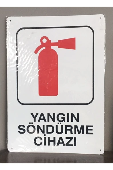 İzmir Fırça  Metal Iş Güvenliği Ve Uyarı Levhası Yangın Söndürme Cihazı25,5 X 36 cm
