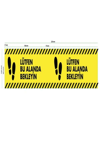 Bondit  Bnsm101 Sosyal Mesafe Bandı 10Mt (Lütfen Bu Alanda Bekleyin)