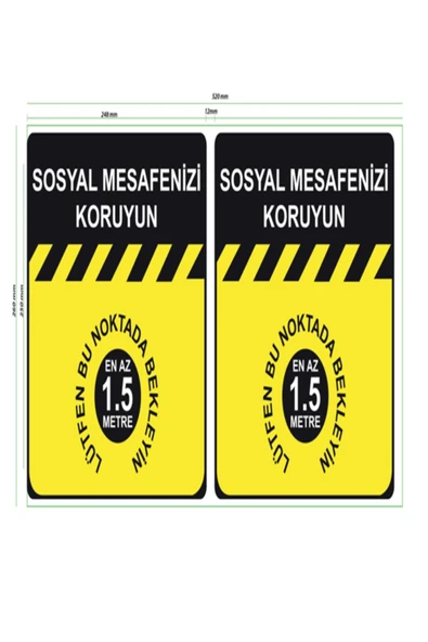 Bondit  Bnsm302 Sosyal Mesafe Bandı 30Mt (Sosyal Mesafeyi Koruyun 1,5 Metre)
