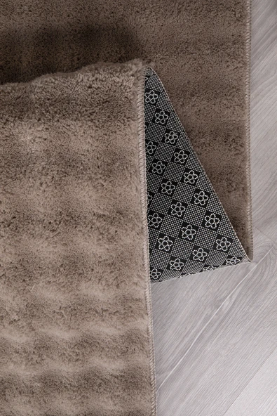 Bubble Yuvarlak Vizon Uzun Tüylü Yumuşak Peluş Kaymaz Yıkanabilir Salon Oturma Odası Balkon Halısı - 4