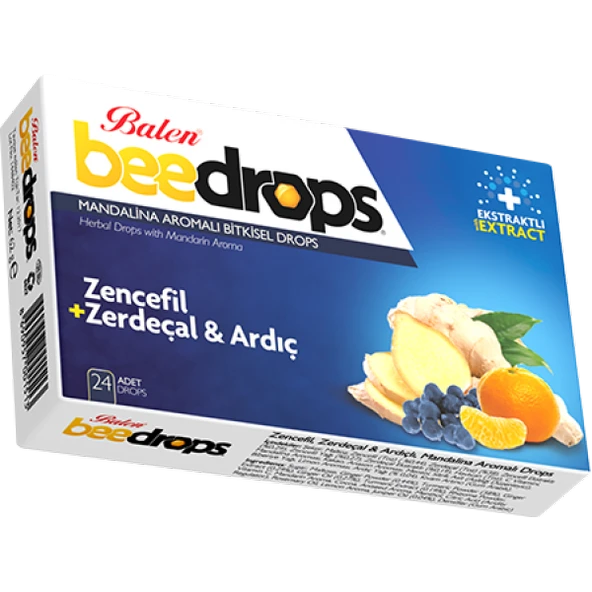 Balen Zencefil Zerdeçal Ardıçlı Mandalina Aromalı Drops 24 adet