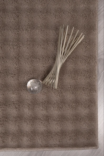 Bubble Yuvarlak Vizon Uzun Tüylü Yumuşak Peluş Kaymaz Yıkanabilir Salon Oturma Odası Balkon Halısı - 3