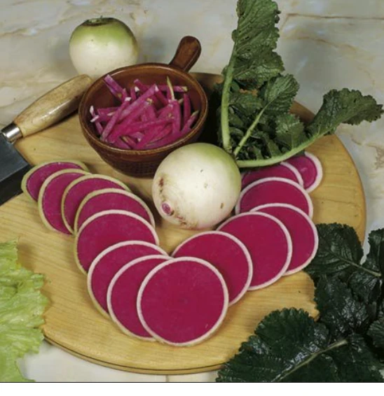 Geleneksel Dışı Beyaz İçi Kırmızı Yüksek Aromalı Çin Turpu Tohumu (50 Tohum)