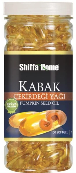 Shiffa Home Kabak Çekirdeği Yağı Softjel 1000 mg 100 softjel