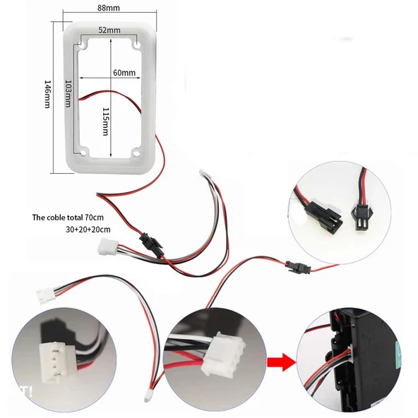Jeton Kanalı Rgb Led Frame Oyun Coin Kanal Ön Montajlı Renkli Işıklı Dekoratif Gösterge Arcade Makinesi Yiyecek İçecek Otomat Eğlence Makineleri - 7