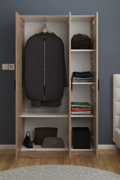 ABETE 3 Kapılı Gardırop (ELBİSE DOLABI-YÜKLÜK-KİLER) / Atlantik Çam - 3