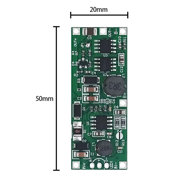 DC 12V Ups Modül 18650 3.7V Lion Pil Kesintisiz Acil Durum Güç Kaynağı Akü Otomatik Seçim Yük Kapanma Önleyici Koruma Kartı - 3