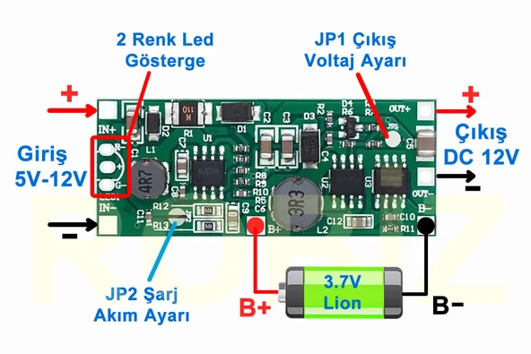 DC 12V Ups Modül 18650 3.7V Lion Pil Kesintisiz Acil Durum Güç Kaynağı Akü Otomatik Seçim Yük Kapanma Önleyici Koruma Kartı - 2