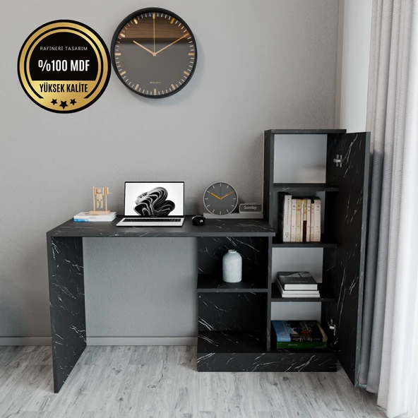 Pera MDF Kapaklı Çalışma Masası Bilgisayar Masası Ofis Ders Masası - 3