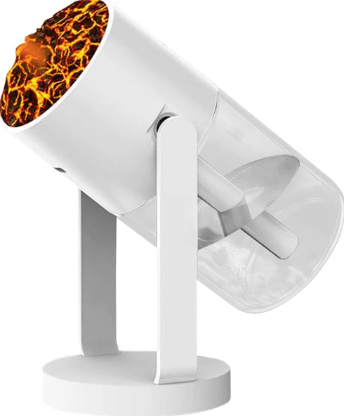 QASUL Projektör Görünümlü  RGB Işıklı Gece Lambası ve Buhar Makinesi Bir Arada Ev Ofis İçin - 7