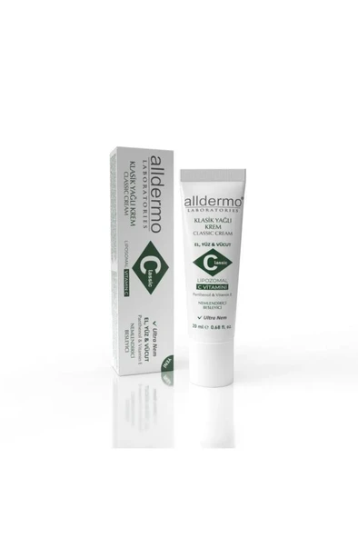 Alldermo El Yüz Vücut Klasik Yağlı Vitamin C Krem 20 Ml