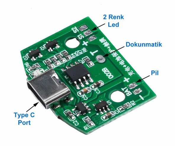 Type C Usb Masa Lamba Dokunmatik Led Dimmer Gece Lambası 3.7V Lion Lityum Pil Şarj 8W Parlaklık Kontrol Anahtar Sürücü Dekoratif Ahşap Işıklandırma Oyuncak - 2