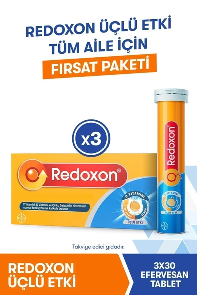 Redoxon 3'lü Etki 30 Efervesan Tablet 3 Adet