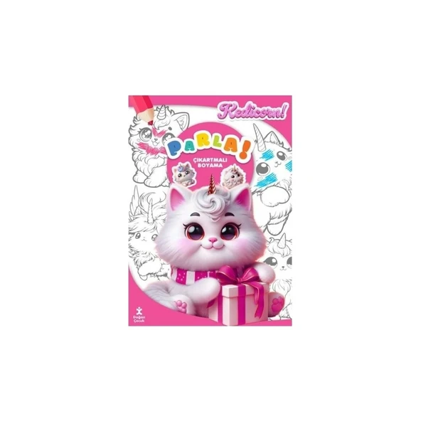 Kedicorn Parla Çıkartmalı Boyama Kitabı