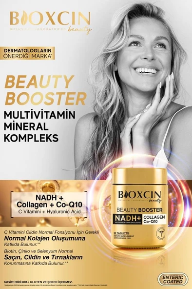 Bioxcin Beauty Booster 60 Tablet - Kolajen Nadh+ Co Q10 Glutatyon Biotin Astaksantin - 6