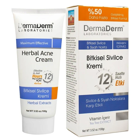 Dermaderm Bitkisel Siyah Nokta Sivilce Kremi 100 gr