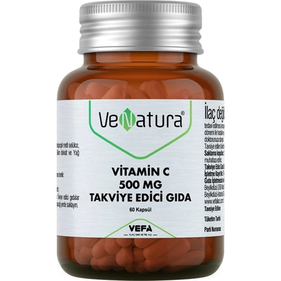 Venatura Vitamin C 500 Mg Takviye Edici Gida 60 Kapsül