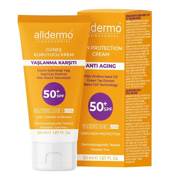 Alldermo SPF 50+ Anti Aging Krem 50 ml Tüp