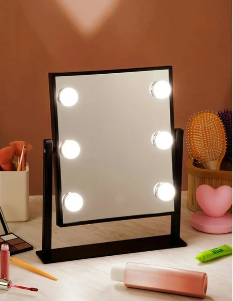 Naturalove 6 LED'li Kulis Makyaj Aynası 3 Farklı LED Rengiyle