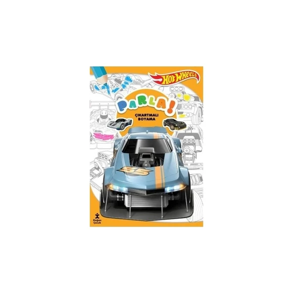 Hot Wheels Parla Çıkartmalı Boyama Kitabı
