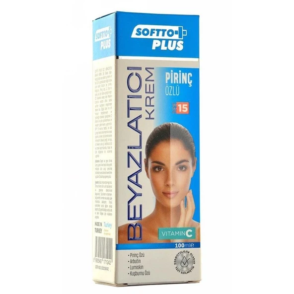 Softto Plus Pirinç Özlü Beyazlatıcı Krem 100 ml