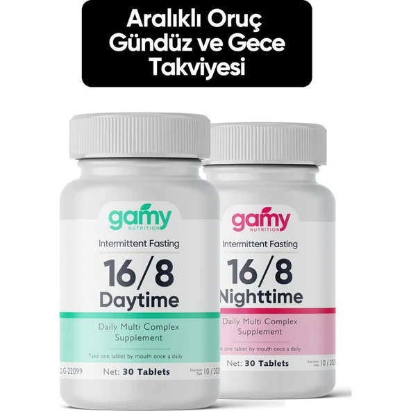 Gamy 16/8 Aralıklı Oruç Gündüz & Gece 30+30 Tablet