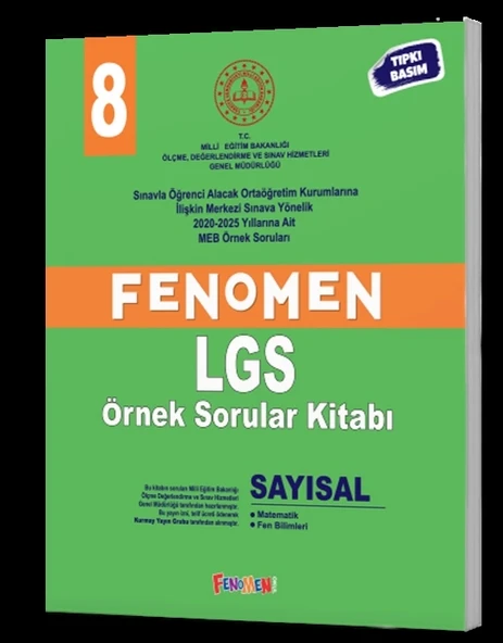 Fenomen Yayınları 8.Sınınf Lgs MEB Sayısal Örnek Sorular ürün görseli