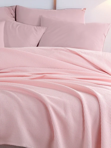 Upstyle Ecocel Pike Örtü Battal 220x230cm Karde PudraPembe - Resim 3