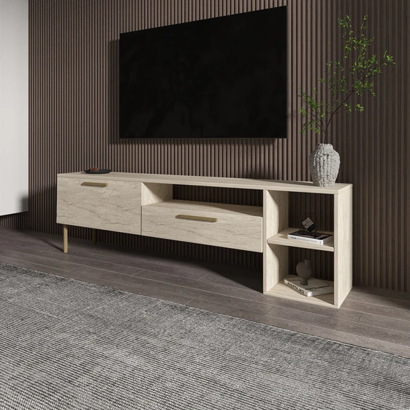 Parion Tv Ünitesi Traverten/Gold - 2