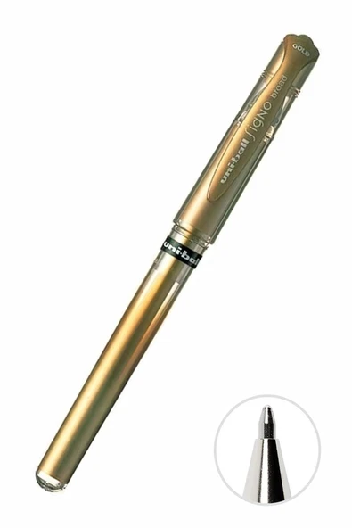 İmza Kalemi 1 Adet Uniball Signo Broad 1.0 mm Roller Pilot Kalem Um-153 Yaldızlı Davetiye Kalemi Uçlu Likit Mürekkepli
