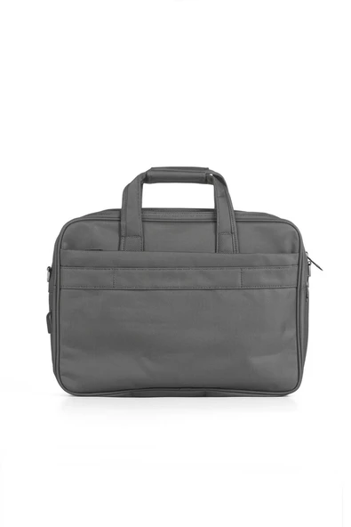 Ççs 71243 Gri Kumaş Laptop Bölmeli Evrak Çantası - 4