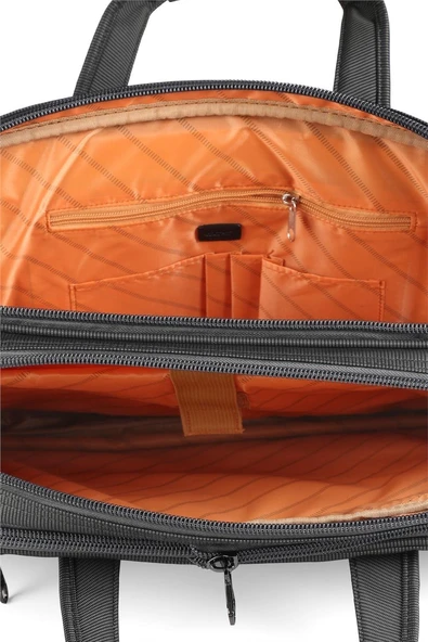 Ççs 71243 Gri Kumaş Laptop Bölmeli Evrak Çantası - 6