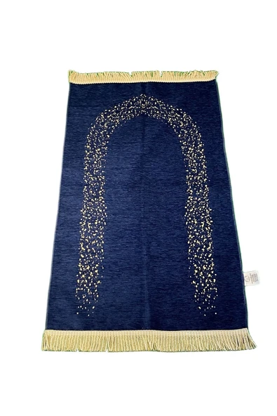 Gold Desenli Ultra Plus Şönil Namaz Seccadesi - Siyah - 2