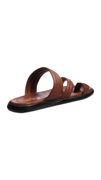 Erkek Günlük Sandalet - Taba, Hakiki Deri - 3