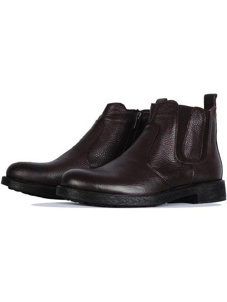 Erkek Chelsea Bot - Kahve, Hakiki Deri - Resim 3