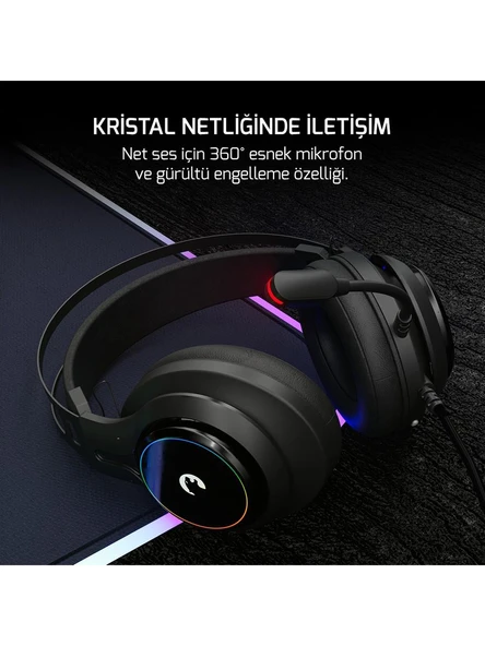 Gamepower Kugo Gamepower Kugon Siyah 7.1 Rainbow Rgb Gaming Kulaklık - 3