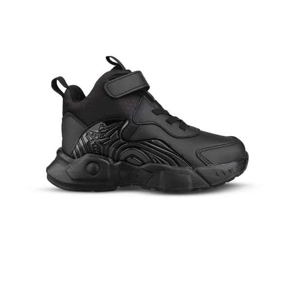 Büyük Erkek Çocuk Sneaker Bot - Siyah, Bilek Boy