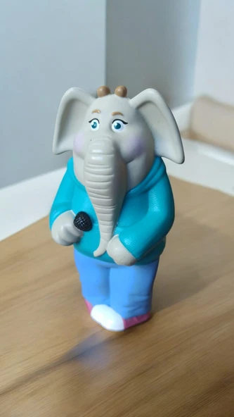 vintage şarkı söyleyen fil figür oyuncak 10 cm - 4