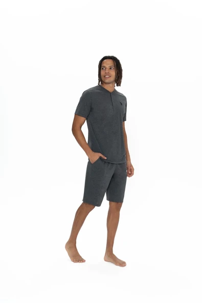 U.S. Polo Assn. Erkek 3'lü Düğmeli Pijama Takımı - 7