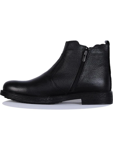 Erkek Chelsea Bot - Siyah, Hakiki Deri - Resim 2