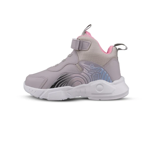 Büyük Kız Çocuk Sneaker Bot - Gri-Pembe, Bilek Boy - 2