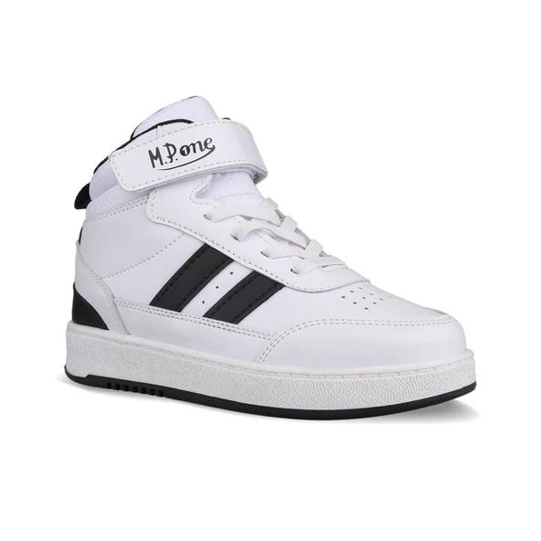 Büyük Erkek Çocuk Sneaker Bot - Beyaz-Siyah, Bilek Boy - 3