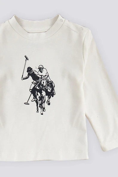 U.S. Polo Assn Fermuarlı Kapüşonlu Bebek 3Lü Takım - 3